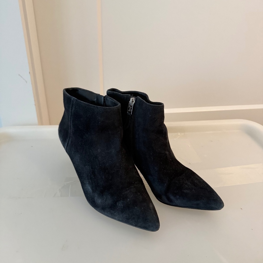 SAM EDELMAN Suede Pointy Ankle Boots